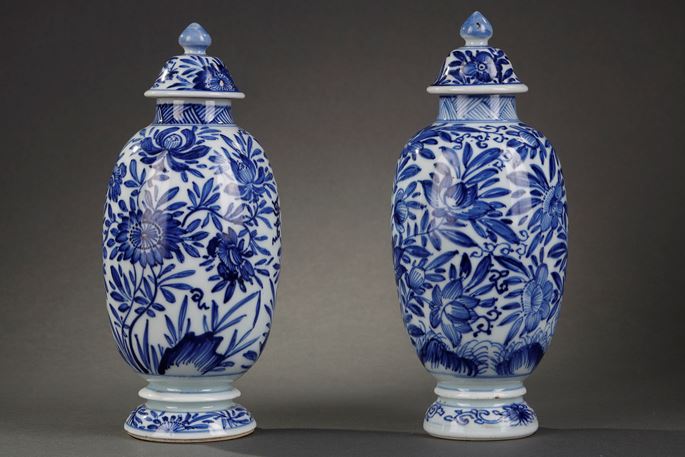 Pair of Chinese blue and white vases | MasterArt